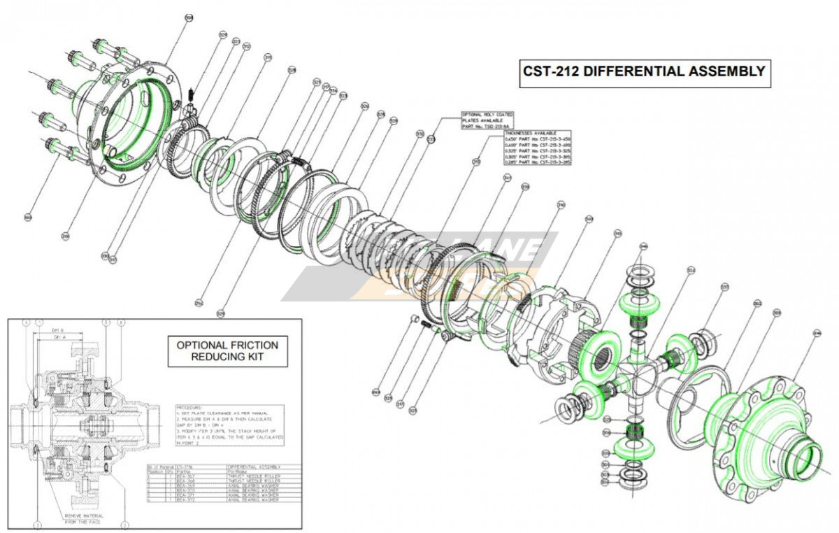 CST-212 DIFF ASSY Diagram